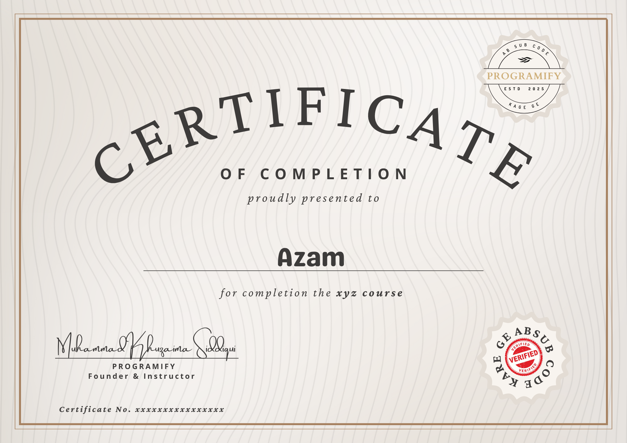 Certificate Template